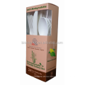 Wholesale Compostable Biodegradable Plastic Cutlery Set Disposable Cutlery Set With Napkin